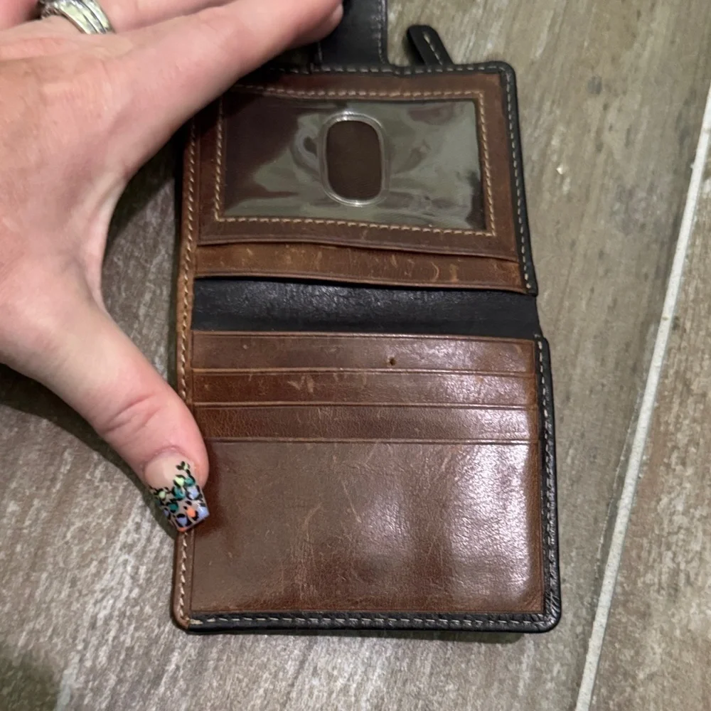 Jack Georges Black Leather Taxi Wallet